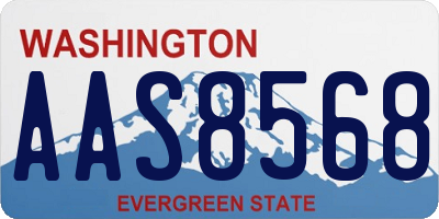 WA license plate AAS8568