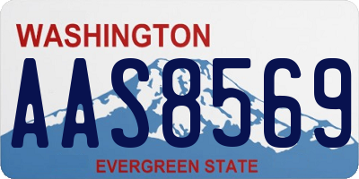 WA license plate AAS8569