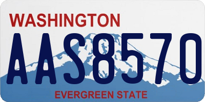 WA license plate AAS8570
