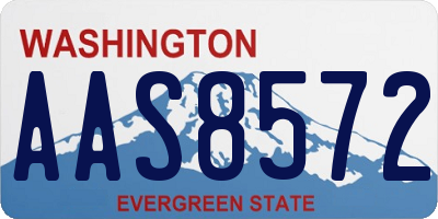 WA license plate AAS8572