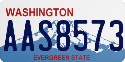 WA license plate AAS8573