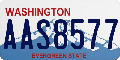 WA license plate AAS8577