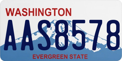 WA license plate AAS8578