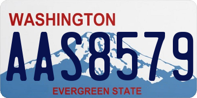 WA license plate AAS8579