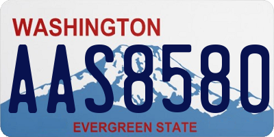 WA license plate AAS8580