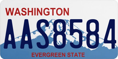 WA license plate AAS8584