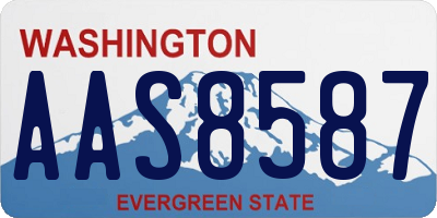 WA license plate AAS8587