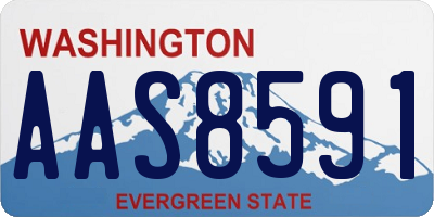 WA license plate AAS8591