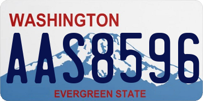 WA license plate AAS8596