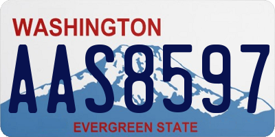 WA license plate AAS8597