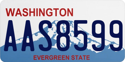 WA license plate AAS8599