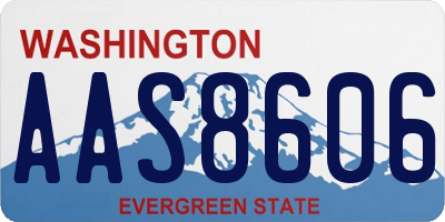 WA license plate AAS8606