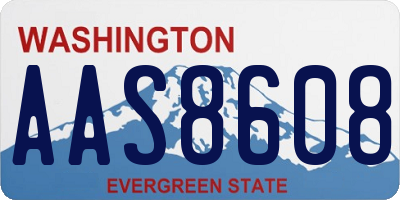 WA license plate AAS8608