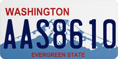 WA license plate AAS8610