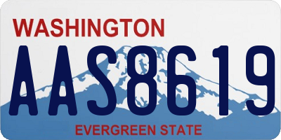 WA license plate AAS8619