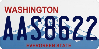 WA license plate AAS8622