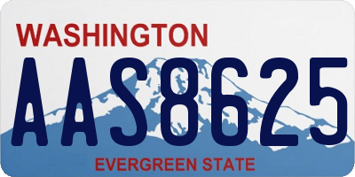 WA license plate AAS8625