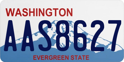 WA license plate AAS8627