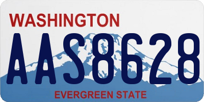 WA license plate AAS8628