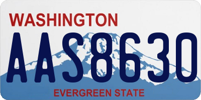 WA license plate AAS8630