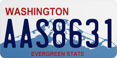 WA license plate AAS8631