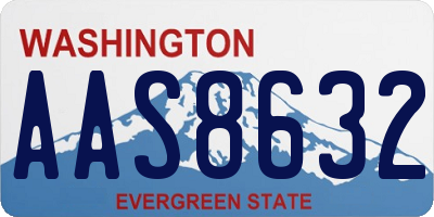 WA license plate AAS8632