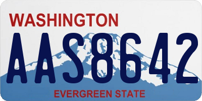 WA license plate AAS8642