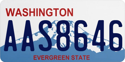WA license plate AAS8646