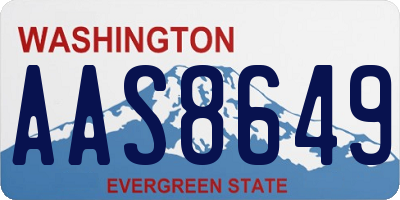 WA license plate AAS8649