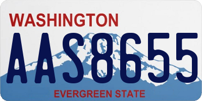 WA license plate AAS8655