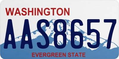 WA license plate AAS8657