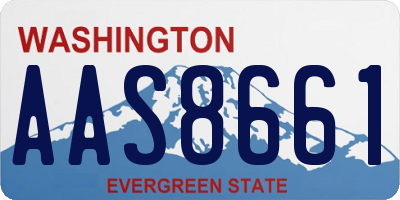 WA license plate AAS8661