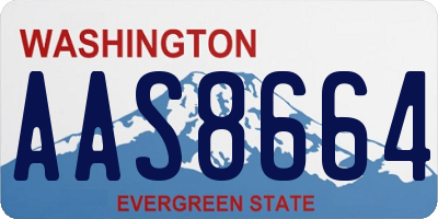 WA license plate AAS8664