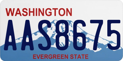 WA license plate AAS8675
