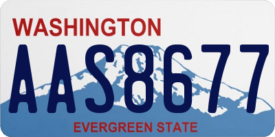 WA license plate AAS8677