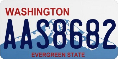 WA license plate AAS8682