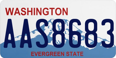 WA license plate AAS8683