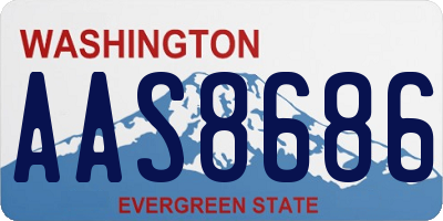 WA license plate AAS8686