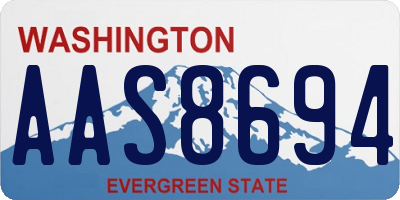 WA license plate AAS8694