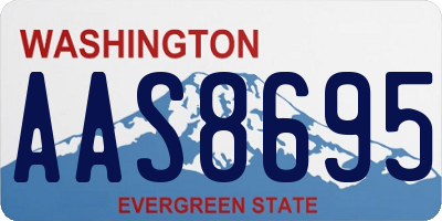 WA license plate AAS8695