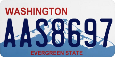 WA license plate AAS8697