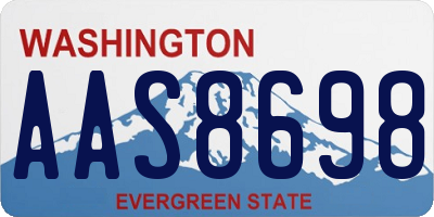 WA license plate AAS8698