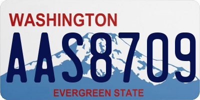 WA license plate AAS8709