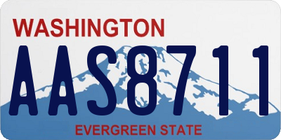 WA license plate AAS8711