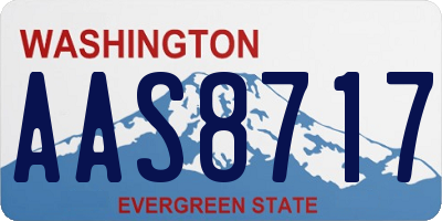 WA license plate AAS8717