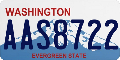 WA license plate AAS8722