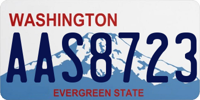 WA license plate AAS8723