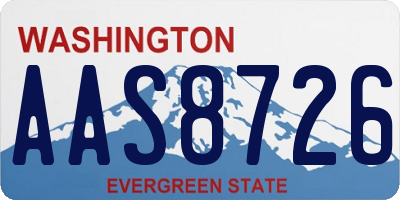 WA license plate AAS8726