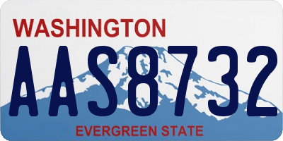 WA license plate AAS8732