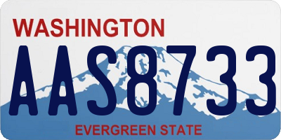 WA license plate AAS8733